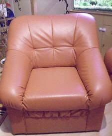 gebrauchte Möbel braune Ledercouch