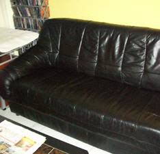 gebrauchte Möbel schwarzes Sofa