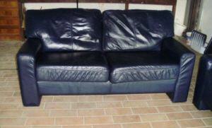 schwarze Ledercouch billiger günstig kaufen