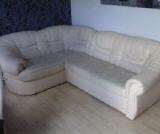 gebrauchte Möbel weiße Ledercouch