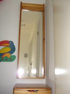 gebrauchter Fichte Garderobenzimmer Spiegel