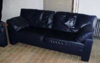 schwarze Ledercouch billiger günstig kaufen
