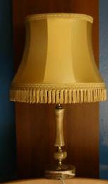 gebrauchte goldener Schirm Tischlampe