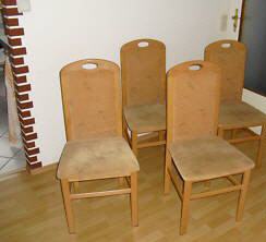 gebrauchte Stühle Buche Kunstleder Bezug