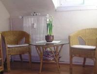 gebrauchte Stühle Rattan Tisch Stoff Bezug